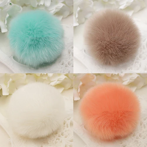 Мягкая искусственная кроличья меховая помпон Сумочка с брелоком Подвеска для