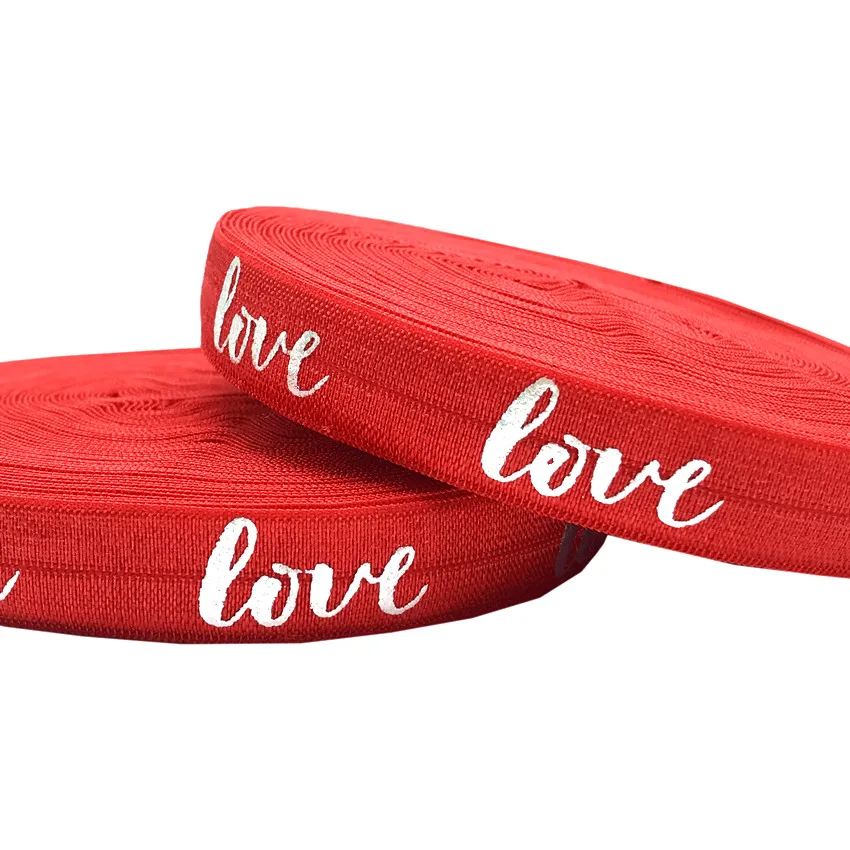 Серебряная фольга с принтом в виде надписи Love на голову эластичная повязка для