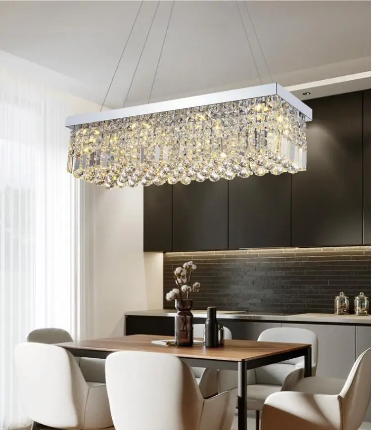 Современные светодиодный Кристалл Блеск Люстра свет лампы для Гостиная Cristal lustre