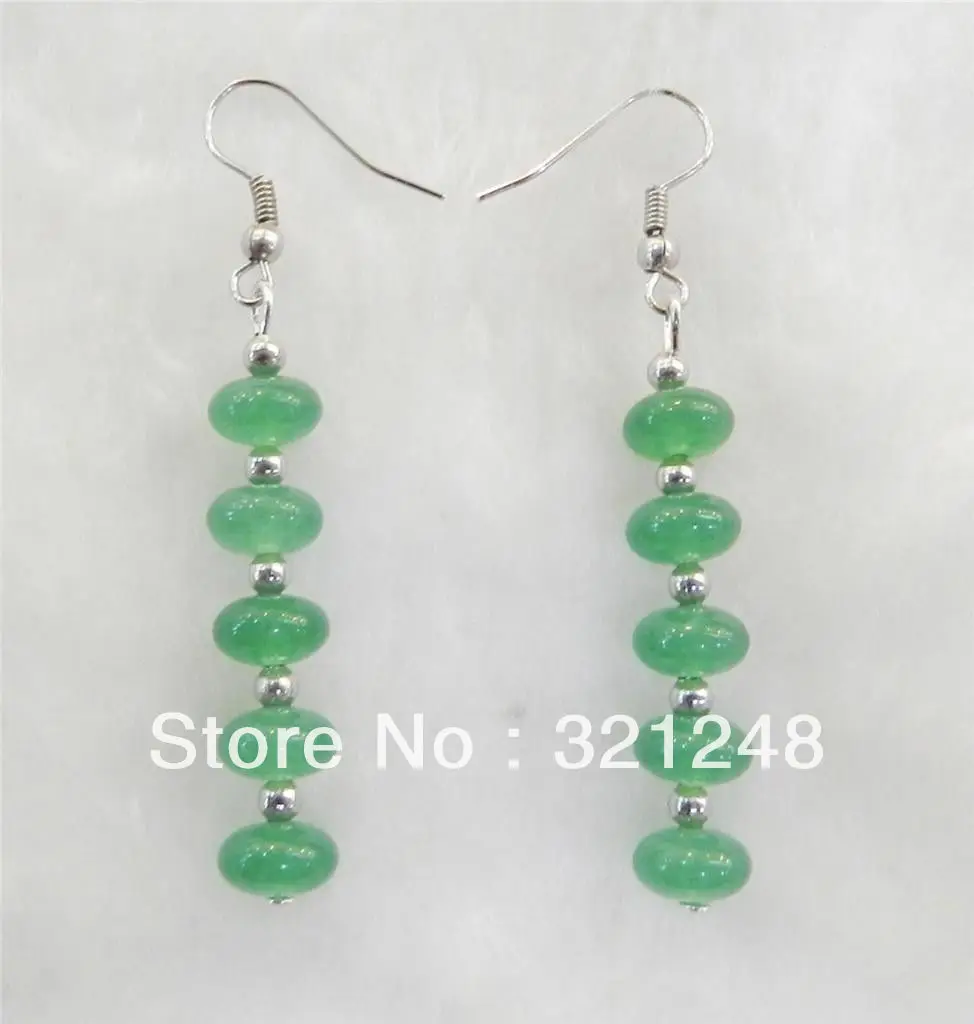 5x8 мм зеленый натуральный камень халцедон бисер Rondelle Abaucs Колье Браслеты Серьги