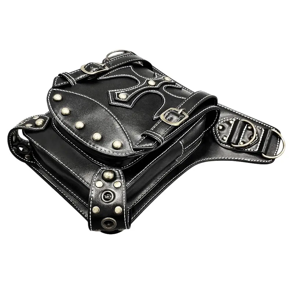 Поясная Сумка из искусственной кожи винтажная Готическая поясная сумка в стиле