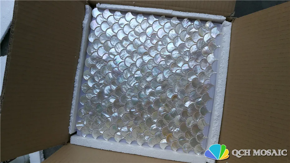 Whitelip Mother of Pearl Mosaic Tile for Kitchen Backsplash and Bath Room Natural Sea Shell White Color 5 Square Feet/lLt |