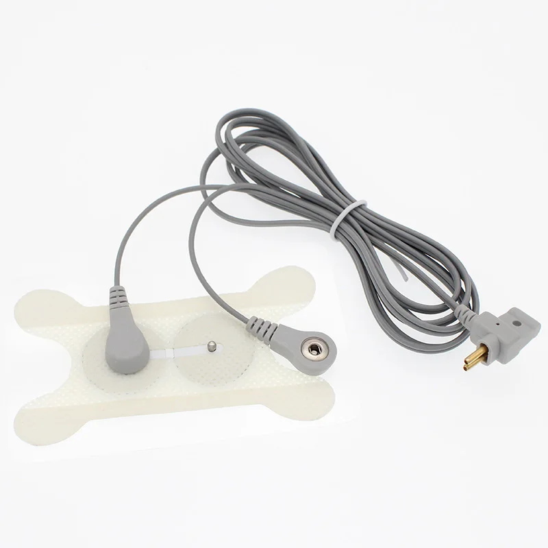 

1.0mm connector plug dysphagia physiotherapy cable and electrotherapy silione self-adhesive Swallowing electrode pad
