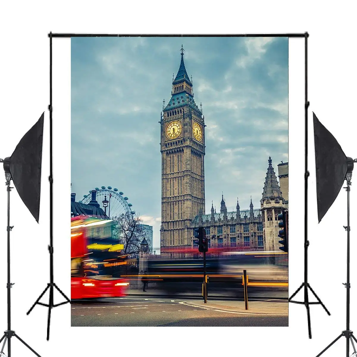 5x7ft Сумерки Великобритания Биг Бен фотография Фон Лондон архитектурный пейзаж