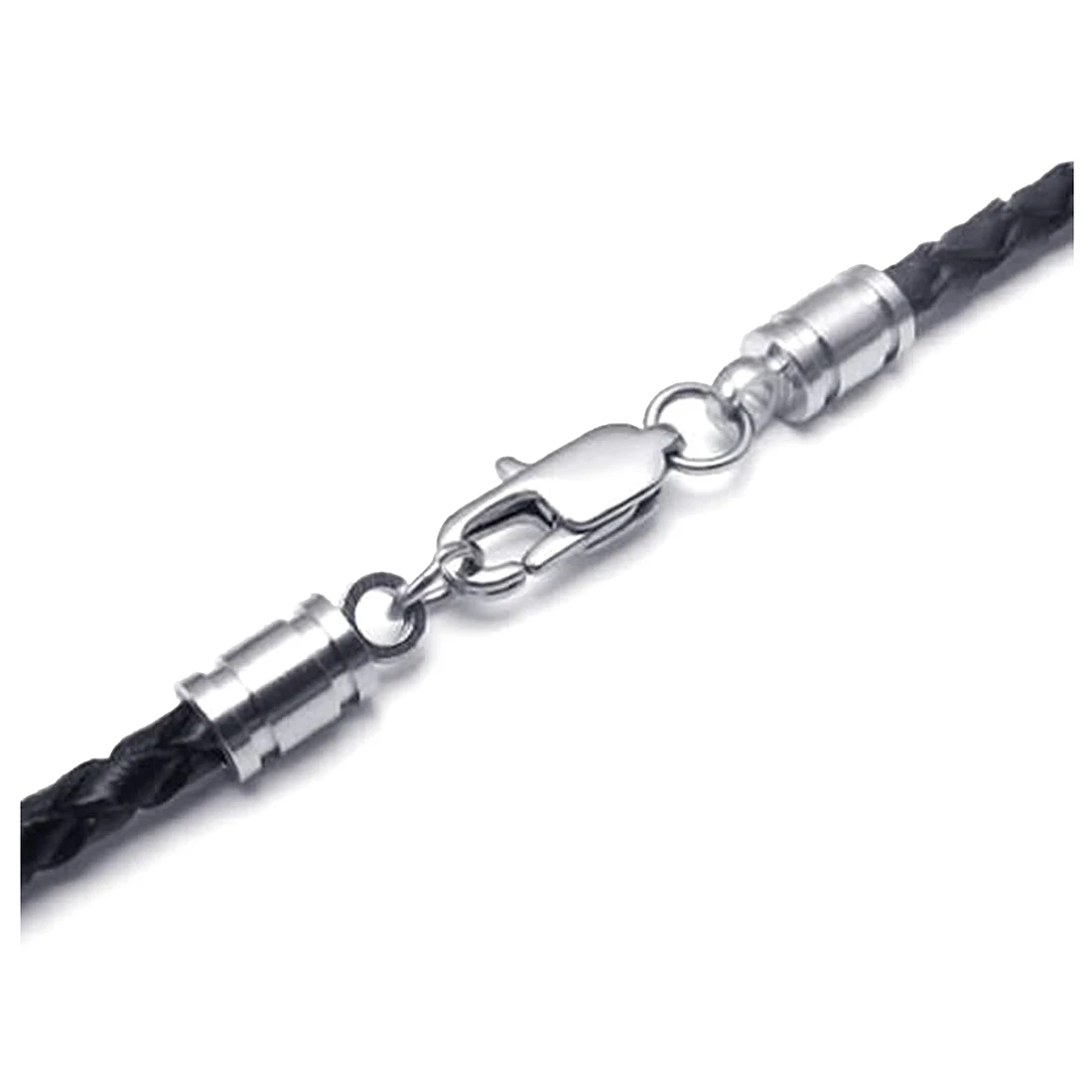 Мужское ювелирное ожерелье-шнур 3 мм-кожа-нержавеющая сталь-для мужчин-цвет