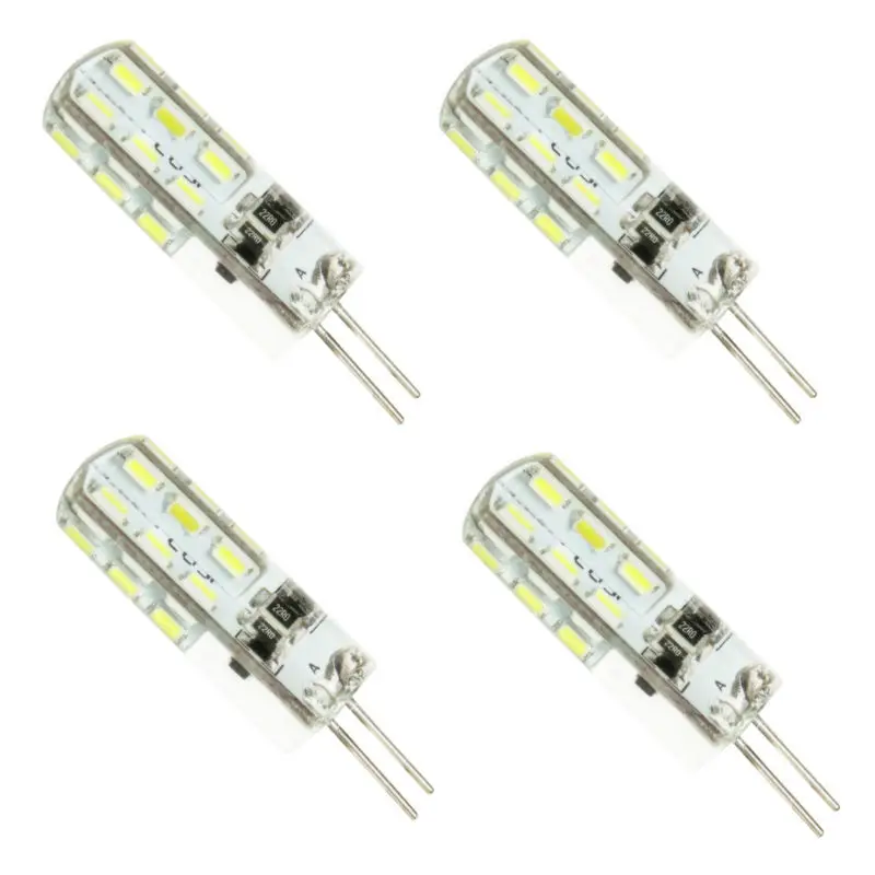 4 шт. в упаковке G4 светодиодный светильник лампы 24 3014SMD энергосберегающие 3 Вт AC/DC