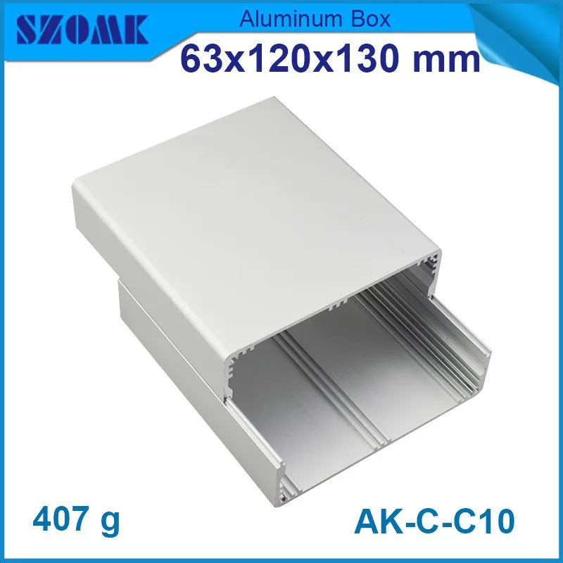 

10 pcs/lot aluminum extrution housing which be used to Audio components and other electronics in silver color with anodizing
