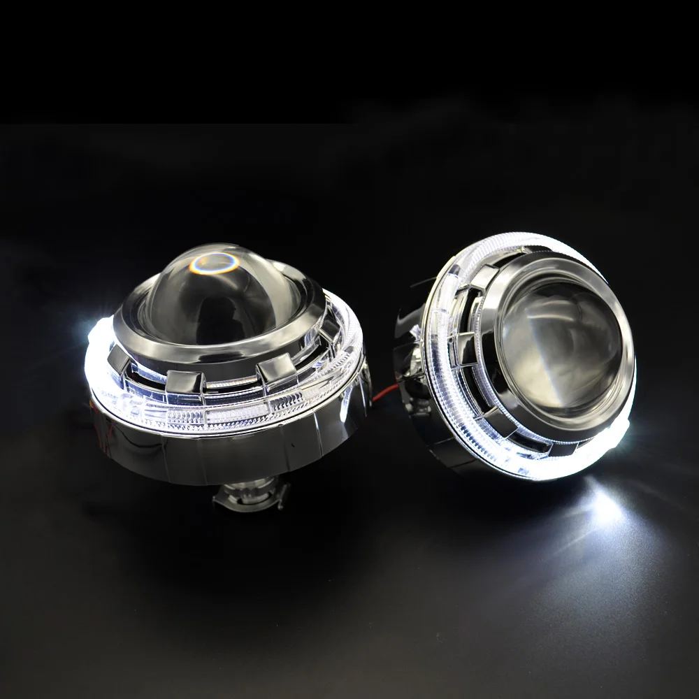 2 шт. 3 0 дюйма DRL led дневной пробежки ангельские глазки объектив проектора кожухи