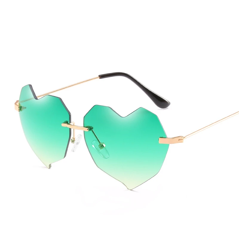 SUMONDY High-end Heart-Shaped Rimless Sunglasses Women Hipster Points Hippie Lover Gradient Clear Mirror Lens Sun Shades SU06 | Аксессуары