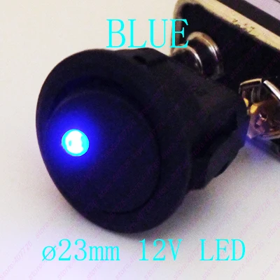 Круглый Кулисный переключатель dia.23 мм для автомобиля 100 шт. мини с LED Dot 12 В/16 А 3