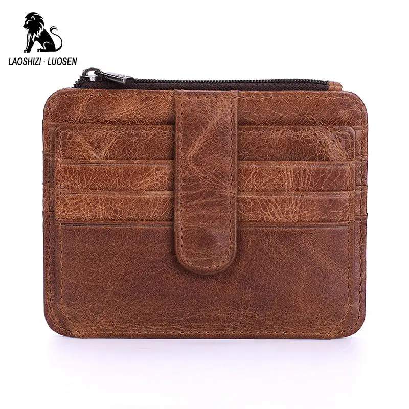 LAOSHIZI LUOSEN супер тонкий кредитный держатель для карт мужчин Id Bank чехол кошелек