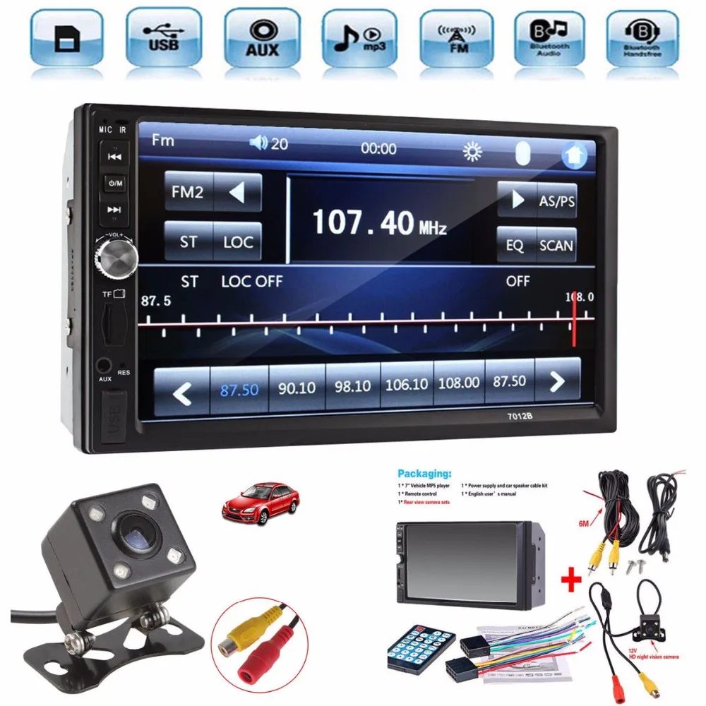 Универсальный 7-дюймовый HD Bluetooth Сенсорный экран автомобильный стерео радио