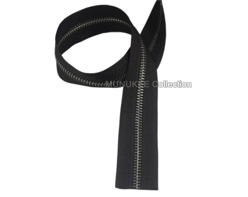 #5 молния кофейная ткань легкие металлические зубы металлическая для шитья 2 м/лот