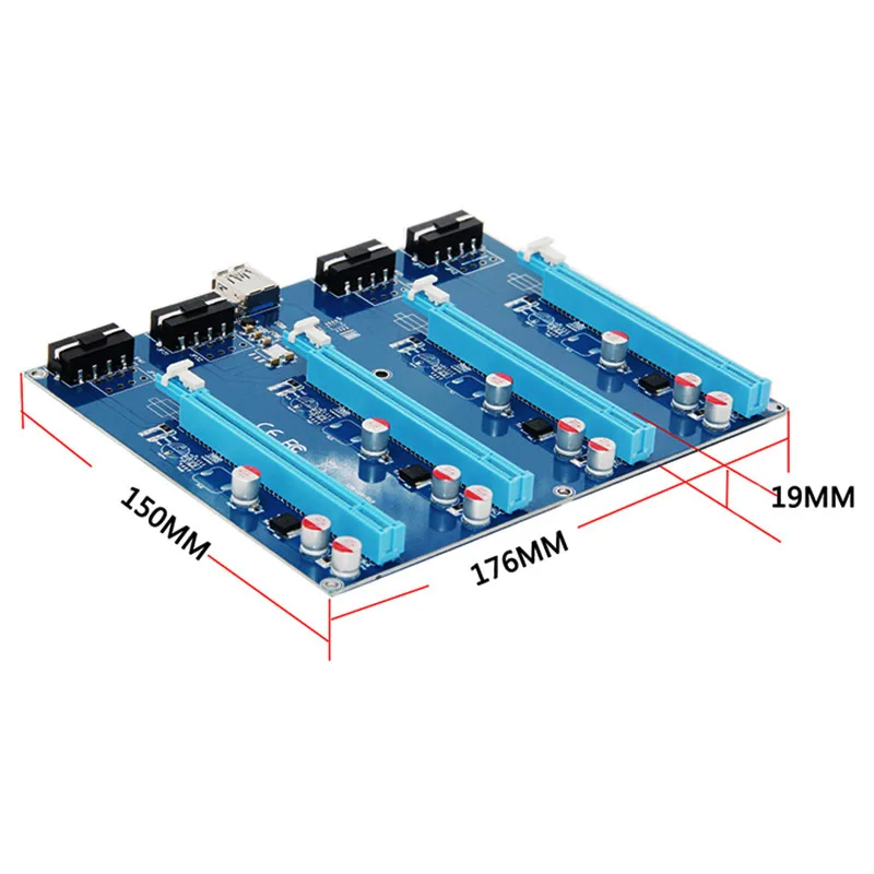 Распродажа! PCI E X1 к 4PCI X16 Расширенный комплект с 1 до 4 портами Express переключатель