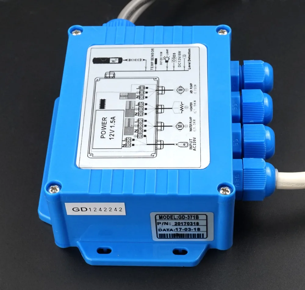 220 В/110 В контроллер джакузи с овальной клавиатурой система управления Массажной