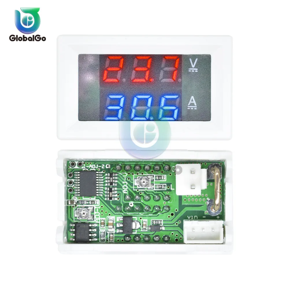 DC/100 V/10A цифровой амперметр вольтметр Синий Красный светодиодный двойной цифровой панельный Ампер Вольтметр датчик для автомобиля измеритель тока