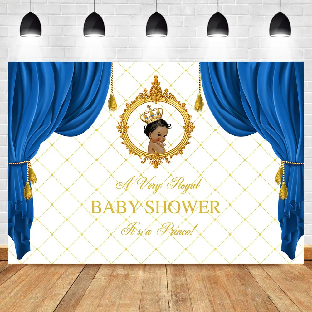 Neoback Королевский детский душ фон этнический Маленький принц Золотой ковр фото