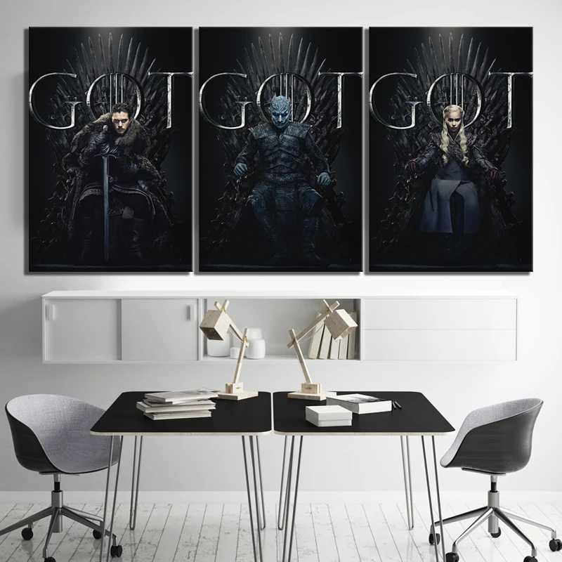 Картина из 3 предметов с изображением Игры престолов фильма алмазные картины