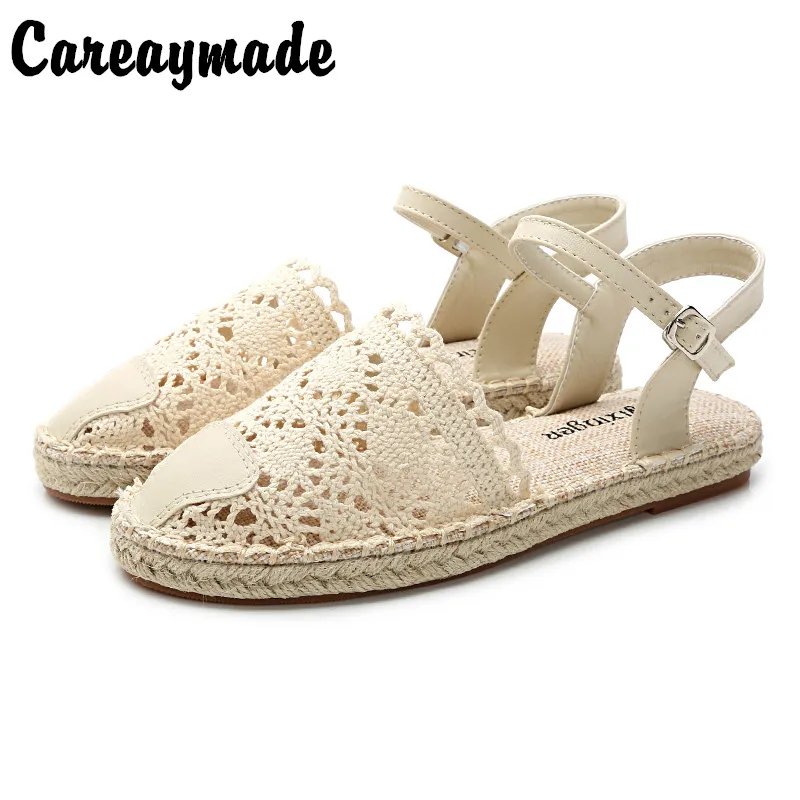 

Careaymade-Hot selling,New style pure handmade weave shoes, women leather the retro art mori girl shoes,summer Flats shoes