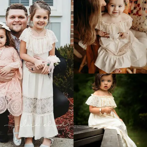 Платье принцессы для девочек кружевное платье Детские платья маленьких с