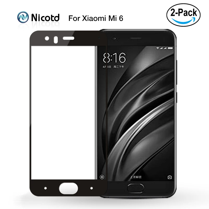 Закаленное стекло для Xiaomi Mi 6 2 шт|Защитные стёкла и плёнки телефонов| |