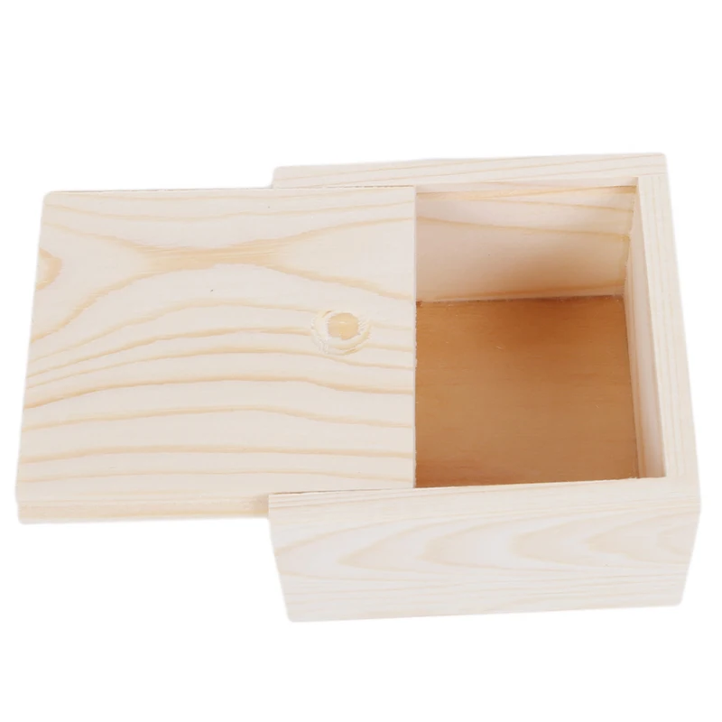 Домашняя коробка для хранения натуральная деревянная ювелирных изделий ручной