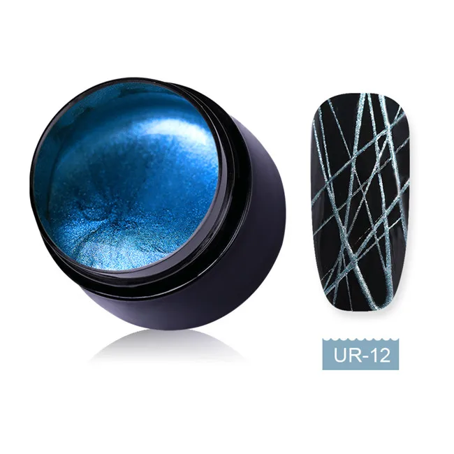 Metallic Spider 112 Ur Sugar 7 мл Блестящий Гель-лак для ногтей с пауком проволочный эластичный рисунок УФ-гель впитывающий вытягивающий Шелковый лак для ногтей с пауком - Цвет: Metallic Spider 112