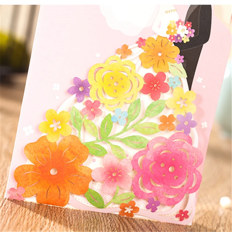 100 шт. роскошный романтический элегантный Лазерная розовый вечеринку украшения