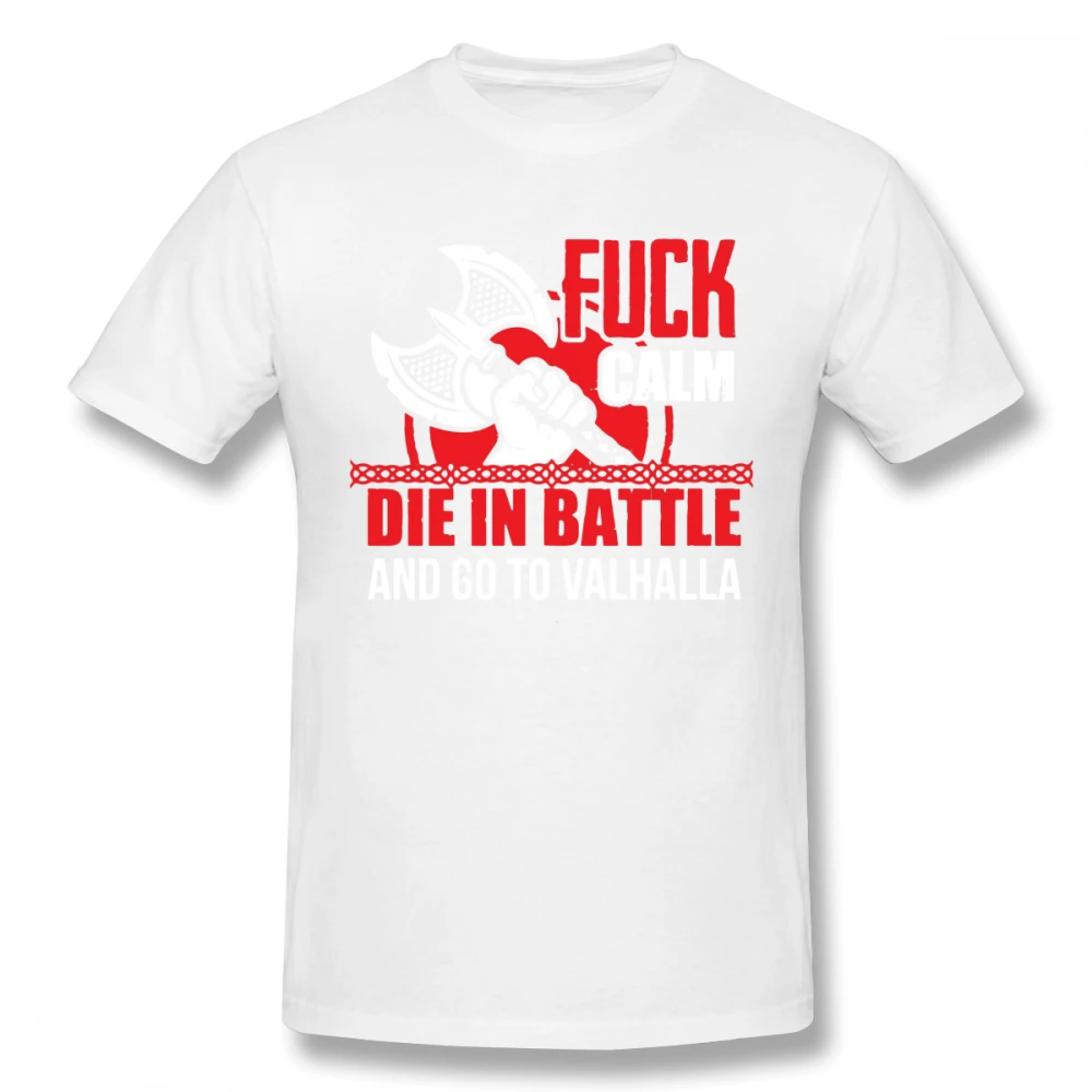 Die In Battle And Go To Valhalla футболка с викингами для мужчин плюс размер хлопковая