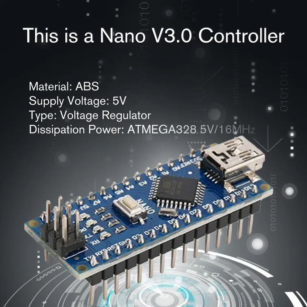 Nano ATMEGA328P Mini USB с Загрузчиком совместимый для Arduino Nano V3.0 контроллер CH340 USB драйвер 16 МГц