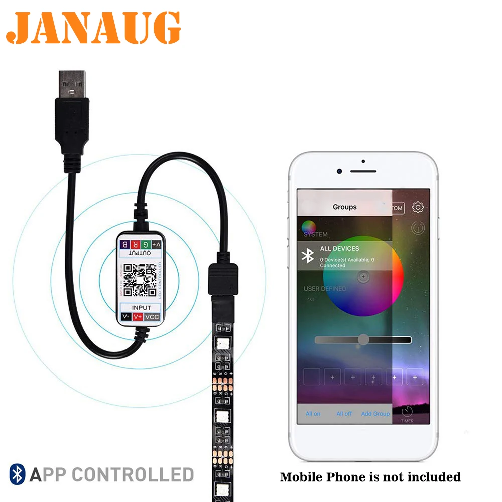 Светодиодная подсветка для телевизора App Bluetooth USB светодиодная осветительная