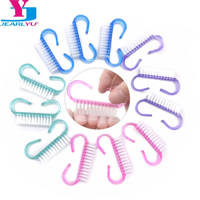 

100 Pcs/lot Nails Brush Art Dust Powder Remover Nail Cleaning Brush Colorful Gel UV Ongle Professional Pedicure Manicure Tools