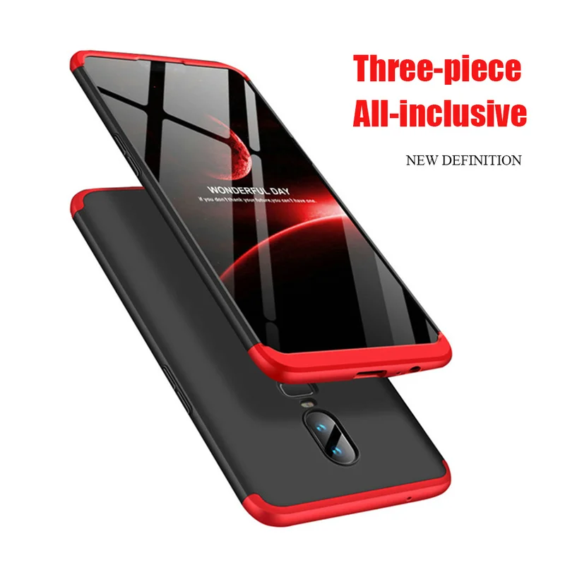 Чехлы для телефонов Oneplus 6 Аксессуары 1 + оригинальный защитный чехол 360 полная
