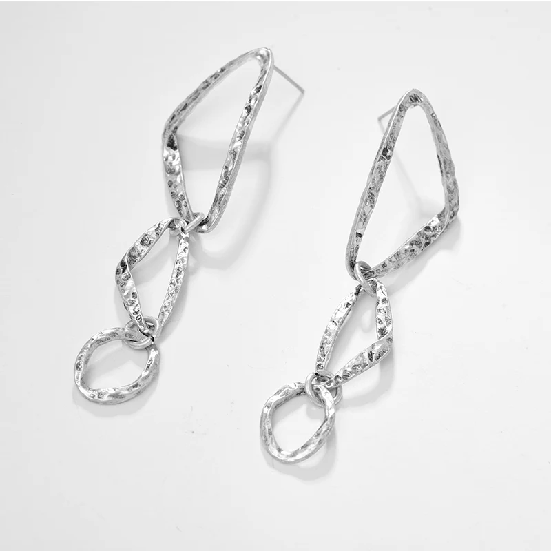 Женские винтажные треугольные серьги длинные висячие из сплава в богемном стиле