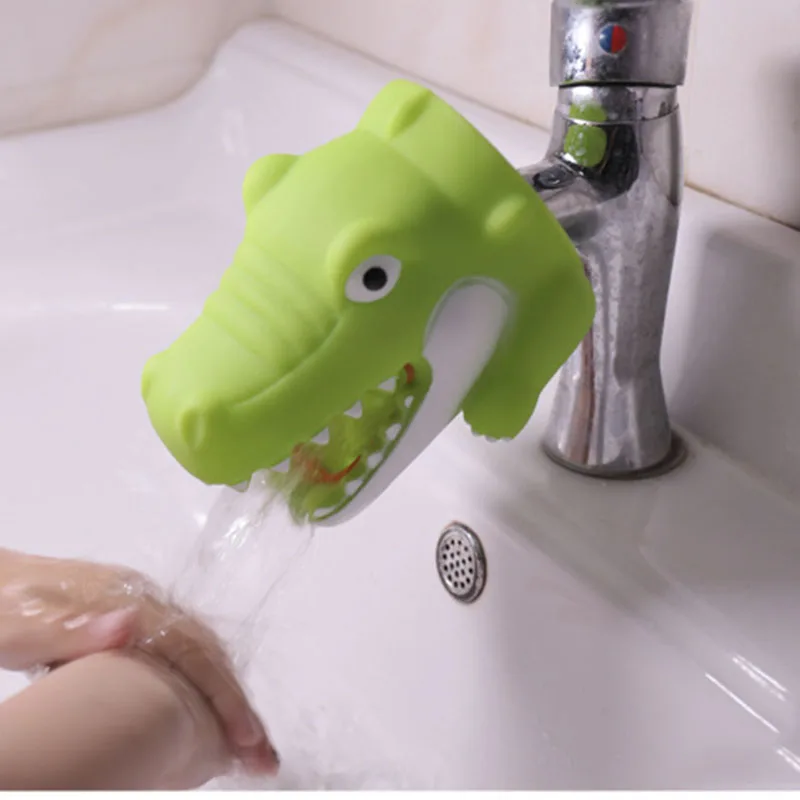 crocodile Милый смеситель в форме животных удлинитель водосберегающий мультфильм удлинитель для смесителя инструмент помощь детям мытье рук ванная комната кухонный инструмент - Цвет: crocodile