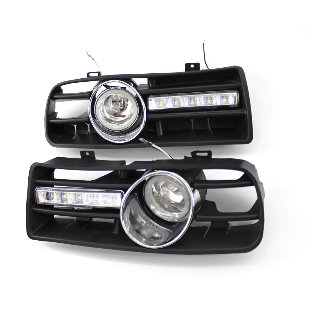Подходит для VW Golf MK4 1998-2004 2 шт. H3 Противотуманные огни для решетки с светодиодный DRL лампа