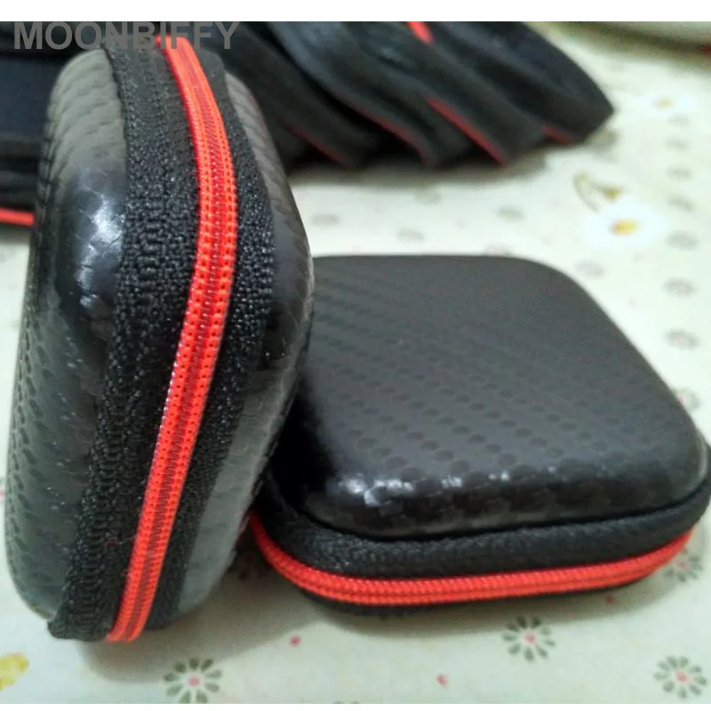 Футляр для наушников на молнии из углеродного волокна Жесткий Чехол чехол