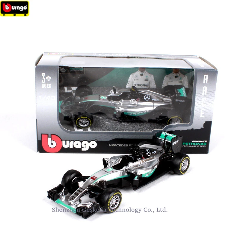 Bburago 1:43 Mercedes Racing AMG NO44 имитация сплава супер игрушка модель автомобиля для с рулевым колесом управление переднего колеса рулевого управления
