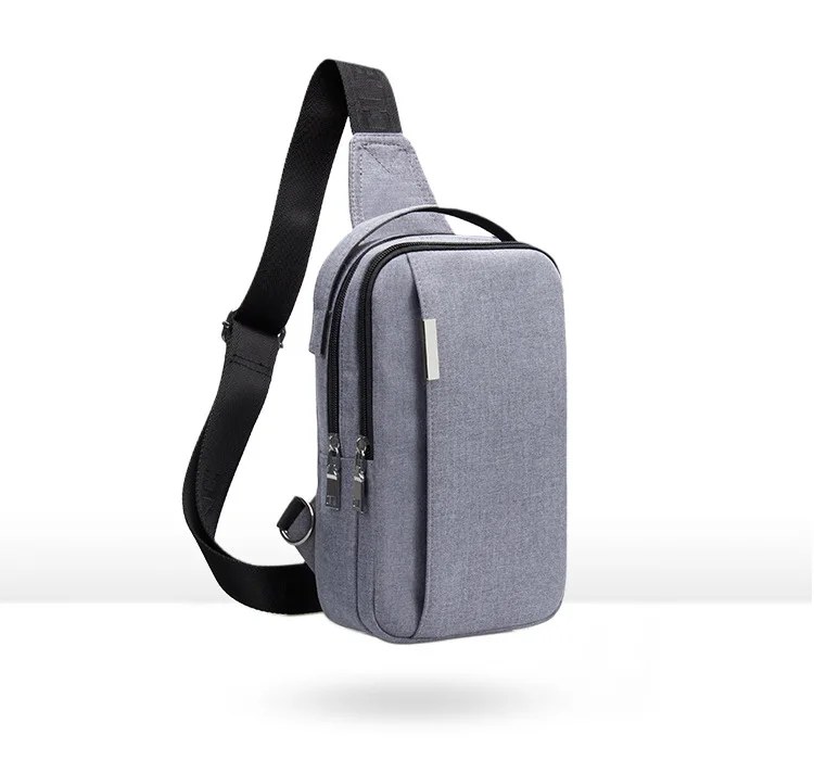 DANJUE Business Chest Bag Oxford Cloth Waterproof Bag Multi-pocket Chest Bag With Headphone Hole