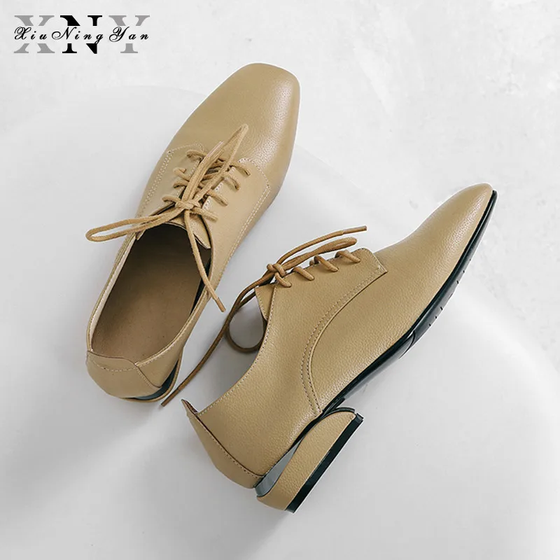

British Style Women's Flats Oxford Shoes Woman Genuine Leather Sneakers Ladies Brogues Vintage Casual Shoes for Women Footwear