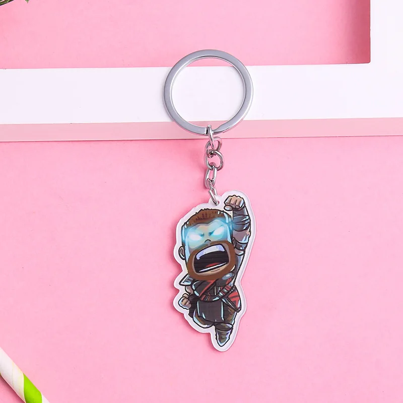 keychain4 Marvel Badges Avengers Brooch Pins Thor Pin Movie Endgame Jewelry Iron Man Captain America Spiderman Brooches For Women Men Gift - Окраска металла: keychain4