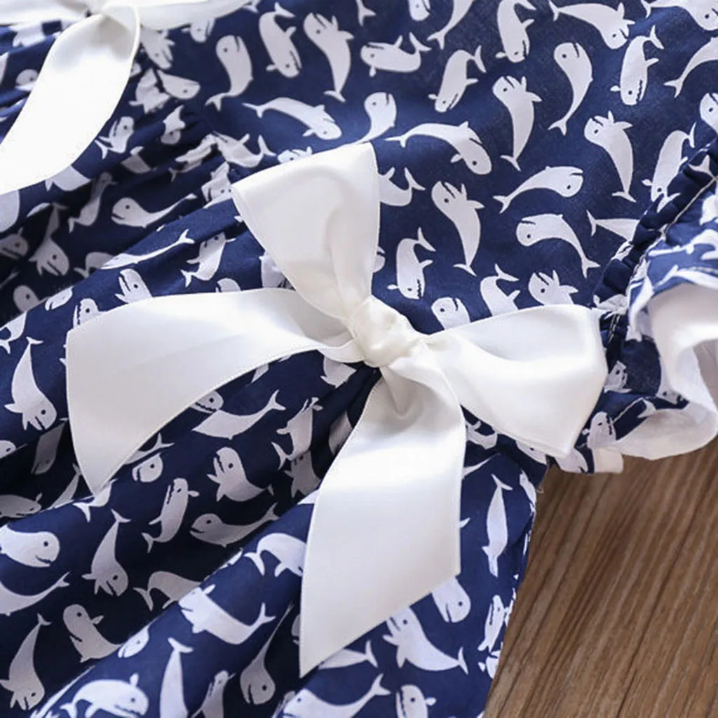 Летнее платье для девочек хлопковая летняя одежда маленьких милое вечернее