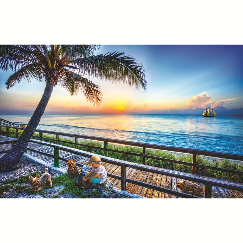 

KAMY YI Full Square/Round Drill 5D DIY Diamond Painting"Seaside scene"Mosaic Stitch Diamond Embroidery Home Decor Gift HYY