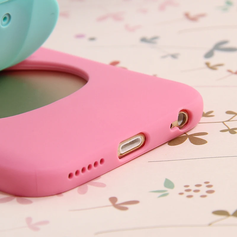 Для Iphone 7 plus 3D Мультфильм Case Симпатичные Смычка Бабочки Стенд Держатель обложка