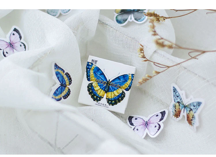 44 шт дизайн бабочки наклейка как подарок тег украшение подарка Скрапбукинг DIY