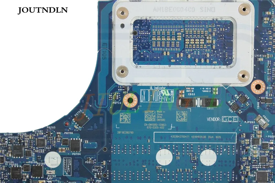Материнская плата JOUTNDLN для ноутбука Dell Alienware 15 R2 17 R3 материнская AAP21 W15RD 0W15RD 1 Вт