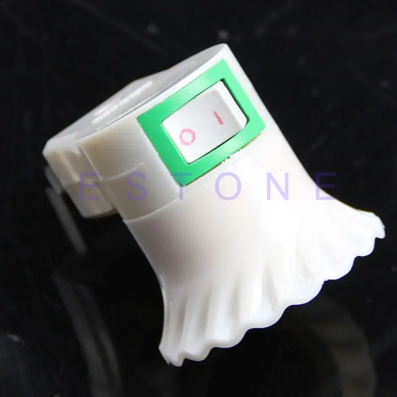 E27 female socket to EU plug adapter with power on-off control switch | Освещение