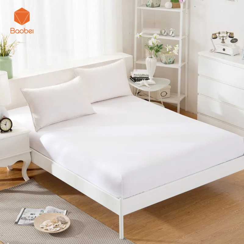 Постельное белье простыня глубокая 26 см однотонная для матраса с эластичной