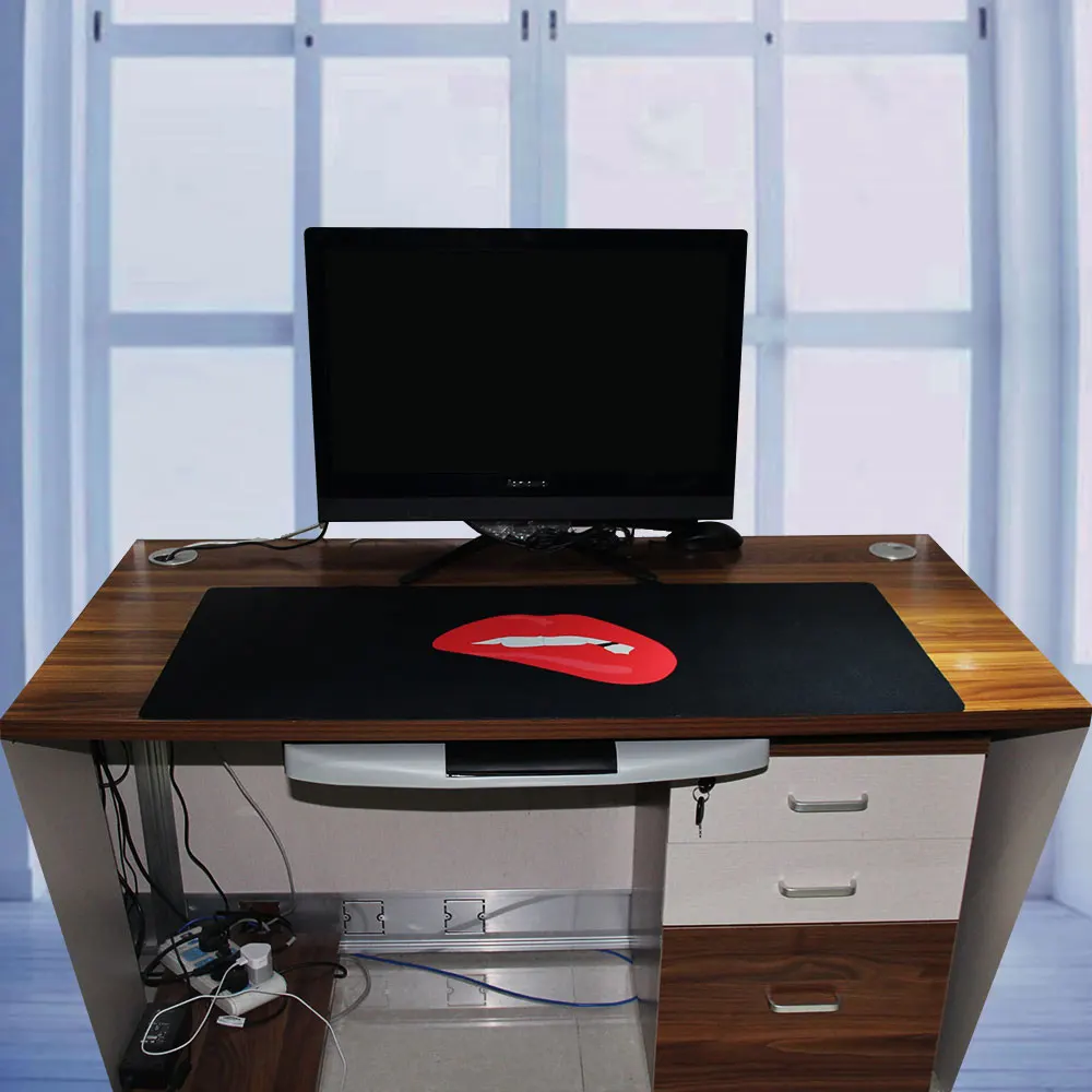 Расширенный игровой коврик для мыши XXL Прошитые края водонепроницаемый широкий и