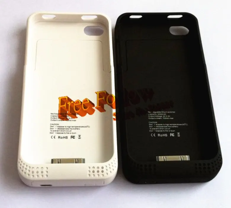 2000mah Battery External Charger Case for iphone 4 4G 4S with Retail Box + data line *10pcs* dhl free shipping|charger 12v|charger cordcharger tuner